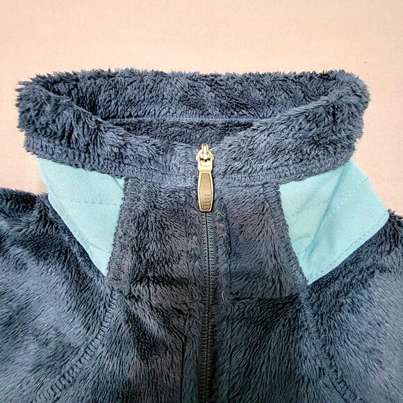 Columbia Blue Aqua Plush Fleece Zip Jacket Women’s Small Soft Warm Cozy Layer - Picture 5 of 12